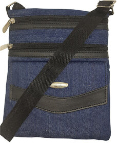 Exotique  Black & Blue Sling Bag For Women (CW0041BK)
