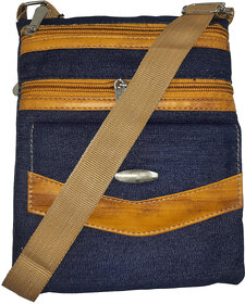 Exotique  Tan & Blue Sling Bag For Women (CW0041TN)