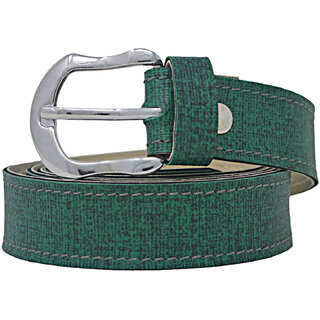                       Exotique Green Formal Faux Leather Belt For Women (BW0022GR)                                              