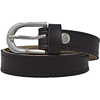                       Exotique Brown Formal Faux Leather Belt For Women (BW0029BR)                                              