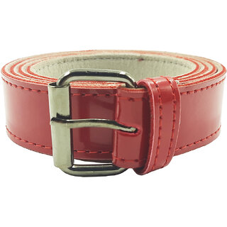                       Exotique Red Casual Faux Leather Belt For Women (BW0047RD)                                              