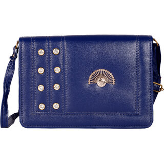                       Exotique  Blue Sling Bag For Women (CW0028BL)                                              