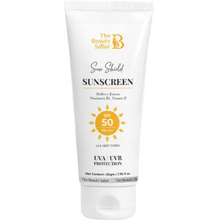 The Beauty Sailor- Sun Shield Sunscreen for men and women SPF 50 protects against sun damage for all skin types 50gm