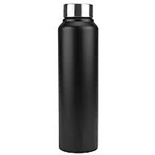                       Single Walled stainless steel water Bottle Balck 1 ltr                                              