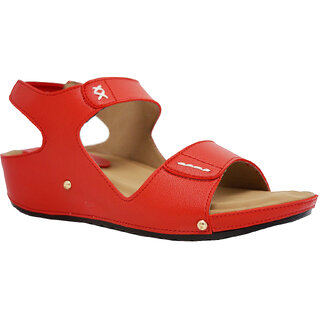                       Exotique Women's Red Fashion Platform Sandal  (EL0063RD)                                              