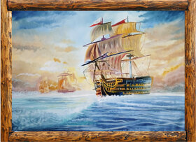 Handmade Ship oil painting