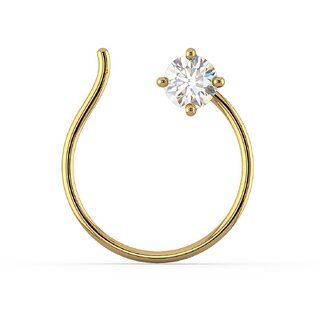                       fashion jewelry  American Diamond Pressing Gold Plated Nose Pin for Women  Girls                                              