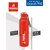 Quench 900 Inner Steel and Outer Plastic Water Bottle, 700ml, Red  BPA Free  Leak Proof  Office Bottle (Set of 2)