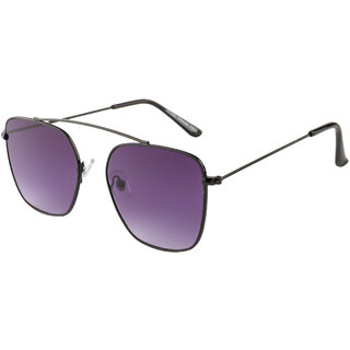 Fair-X Black - Grey Gradient Hexagan Square with Bar Unisex Sunglasses - SS1614