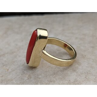 Buy Red Coral Ring ADJUSTABLE Original Moonga Ring Pure Moonga gold plated Ring Online Get 58 Off