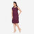 Tat2 Fashions womens wine colour casual midi dress viscose blend fabric ,suitable for evening occasion-8080 Wine