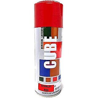 BisonBerg Cube Aerosol Spray Paint for Bike, Car, Activa, Metal, Art  Craft 400ml (Scarlet Red)