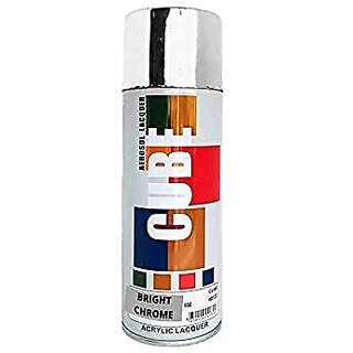 GCA Cube Aerosol SILVER spray paint for Bike, Car, Activa, Metal, Art  Craft 400ml (Bright Chrome)