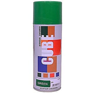 GCA Cube Aerosol SILVER spray paint for Bike, Car, Activa, Metal, Art  Craft 400ml (Green)