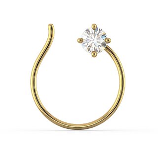 CEYLONMINE- American diamond nose ring silver plated CEYLONMINE- American diamond nose ring silver plated