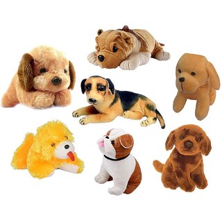                       Galaxy world Dog Soft Toy  Toys For Kids (Small, Multicolour) Pack of 6                                              