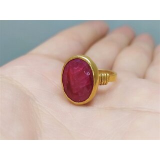 Buy 100 Original red coral gemstone gold plated adjustable brass Ring for astrology purpose Online Get 59 Off