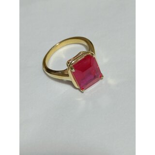                       Red Coral Ring ADJUSTABLE Moonga Ring Original Best Quality Moonga gold plated Ring                                              