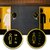 Sarvatr Men  Women Washroom Door Self-Adhesive Sign Signage Black Gold for Business Stores Cafes Shops Hospital School