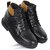 Shoeson Mens Black Lace-up Leather Boot