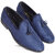 Shoeson Mens Blue Lace-up Suede Leather Casual Loafer