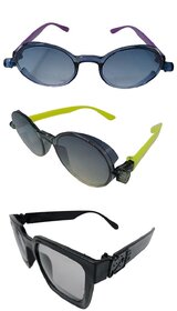 FOREVER 99 Kids Boy and Girls sunglasses U V protected stylish combo pack of 3 Fit age 2-10 year