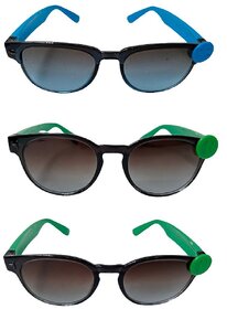 FOREVER 99 Kids Boy and Girls sunglasses U V protected combo pack of 3 Fit age 2-10 year