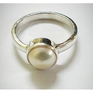                       Certified and Natural Round Shape Silver plated Ring                                              