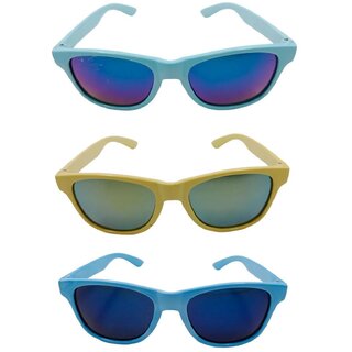 FOREVER 99 Kids Boy and Girls sunglasses U V protected goggles combo pack of 3 Fit age 2-10 year