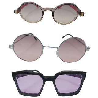 FOREVER 99 Kids Boy and Girls sunglasses U V protected goggles combo pack of 3 Fit age 2-10 year