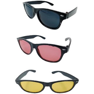 FOREVER 99 Kids Boy and Girls sunglasses U V protected goggles combo pack of 3 Fit age 2-10 year