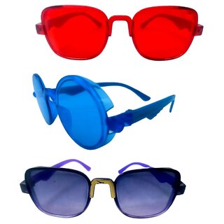 FOREVER 99 Kids Boy and Girls sunglasses U V protected combo pack of 3 Fit age 2-10 year