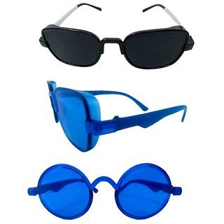 FOREVER 99 Kids Boy and Girls sunglasses U V protected goggles combo pack of 3 Fit age 2-10 year