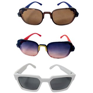 FOREVER 99 Kids Boy and Girls sunglasses U V protected stylish combo pack of 3 Fit age 2-10 year