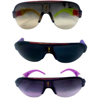                       FOREVER 99 Kids Boy and Girls sunglasses U V protected stylish combo pack of 3 Fit age 2-10 year                                              