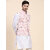 Anny's Culture Baby Pink Floral Pattern Polyester Wedding Nehru Jacket (Koti) S
