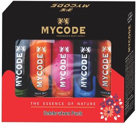 MYCODE Fragrance Body Spray Pack Of 5 Celebration Pack