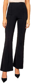 Mac-Kings Straight Fit Women/Girl's Fully Stretchable, Super Soft Fabric, High Rise, Polyester Blend Trouser