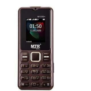                       MTR M1000 (Dual Sim, 1.7 Inch Display, 1100 mAh Battery, Brown)                                              