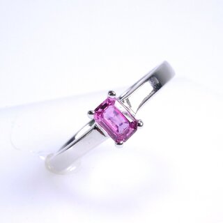 Pink sapphire Stone Ring Natural Lab Certified for unisex Stone Sapphire slver Plated Ring