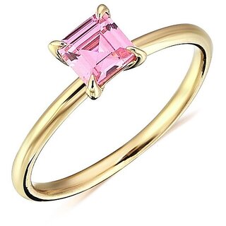                       Pink sapphire Stone Ring Natural Lab Certified for unisex Stone Sapphire Gold Plated Ring                                              