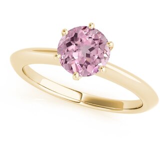                       RATAN BAZAAR- 100 Original pink sapphire gemstone gold plated adjustable Ring                                              