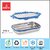 BLAZE Stainless Steel Tiffin Box with 4 Side Lock Lid, 900 ml and Inner Stainless Steel Container Blue lunch boxes