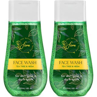 fiora Tea Tree  Neem - For Acne  Oil Control Face Wash 100 ml (PACK OF 2)