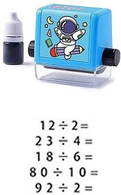 Lichee Roller Digital Teaching Math Calculation Practice Questions Stamps For Kids 1 Stamp Division (Medium, Black)