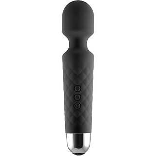                       Manking Magic Waterproof Personal Wand Massager, Mini Handheld Rechargeable Neck Shoulder Back Body Massage With 8 Powerful Speeds  Muscle Aches Massager (Black)                                              