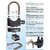 Infrahive High Quality Alarm Lock Padlock Anti-Theft Security System Door Safety Lock (Black)