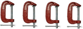 Scorpion C-Clamps Set of 4 Pcs For Metalworking, Woodworking, Max Jaw Opening 3-Inch