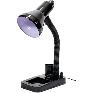                      Study Lamp for Students with Metal Shade and Plastic Base | 316 Model (Black) Study Lamp (38.1 cm, Black)                                              