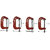 Scorpion C-Clamps Set of 4 Pcs For Metalworking, Woodworking, Max Jaw Opening 3-Inch